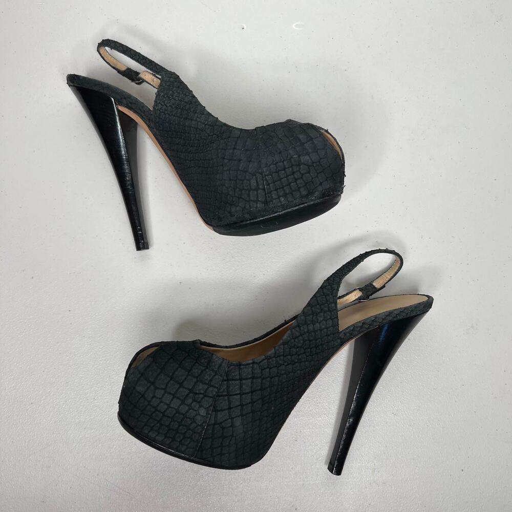 Giuseppe Zanotti Black Python Platform Pump Size … - image 4